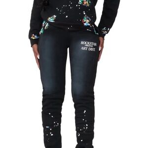 Rockstar Original Black Art Dist. Tracksuit